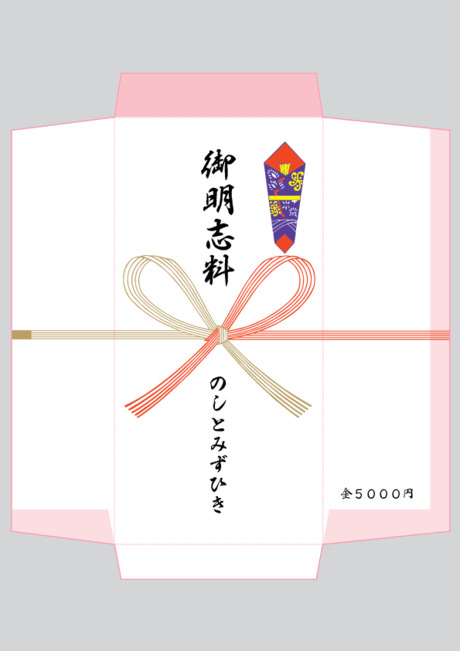 のし袋（祝儀袋） - 表書き -【御明志料】