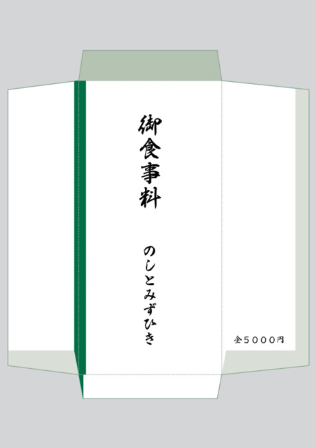 のし袋（祝儀袋） - 表書き -【御食事料】