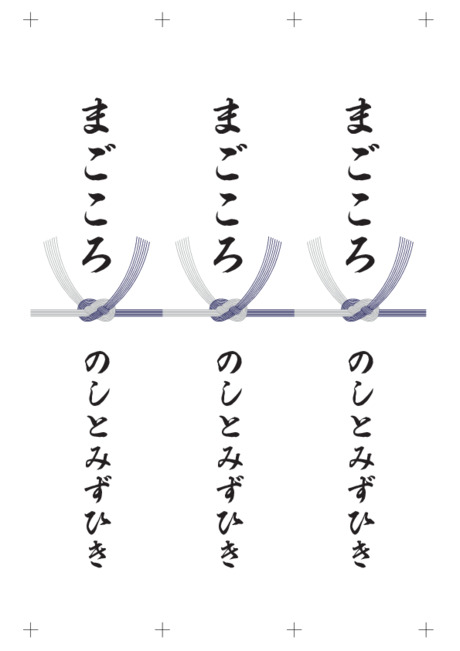 のし 短冊 - 表書き -【まごころ】