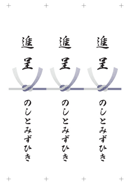 のし 短冊 - 表書き -【進呈】